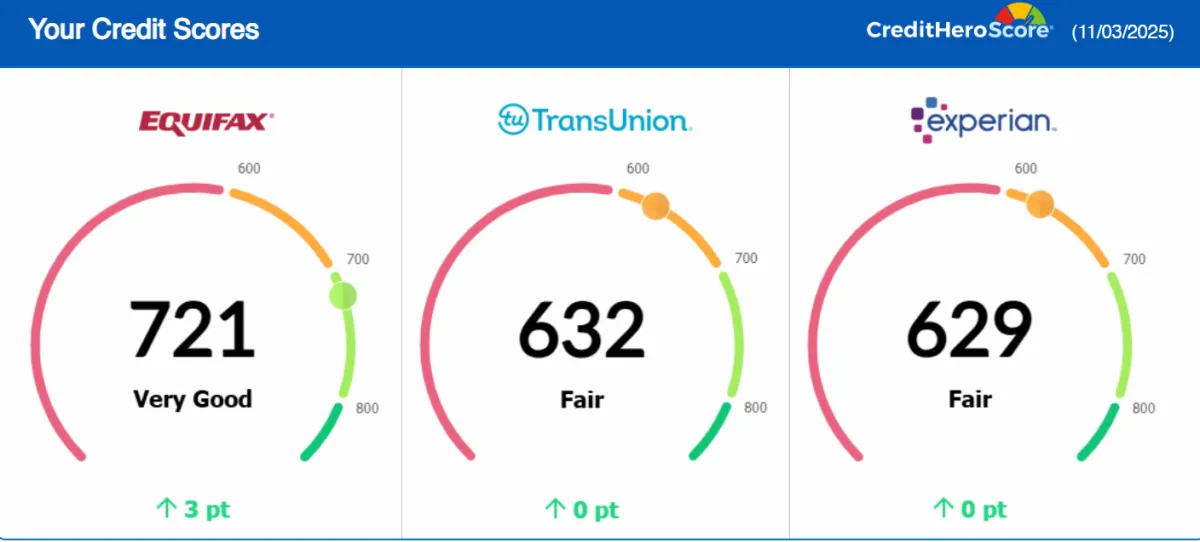 Credit report update showing removed negative items, client result 19