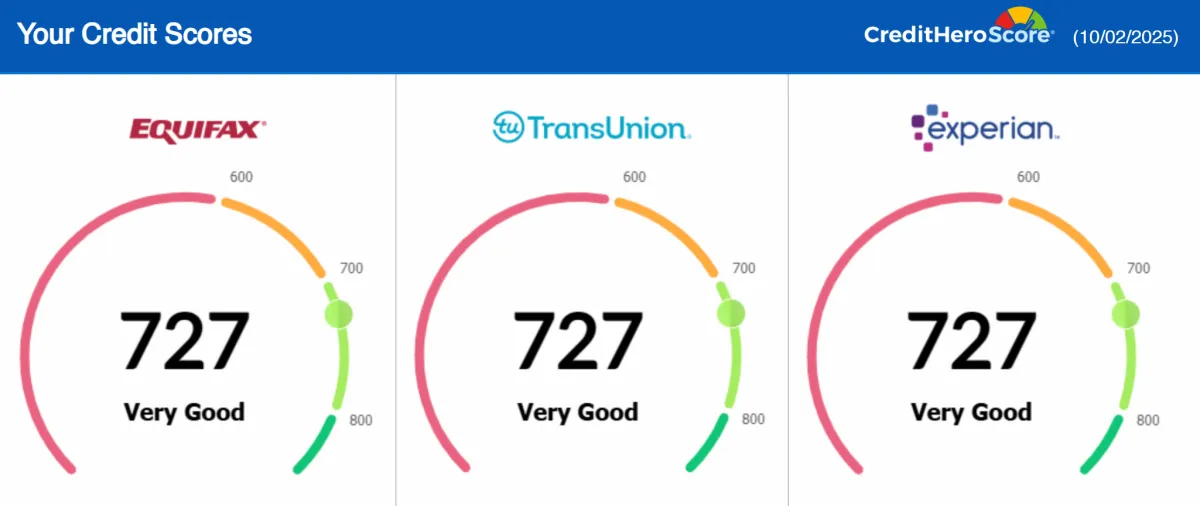 Credit report update showing removed negative items, client result 7